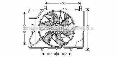 AVA QUALITY COOLING ms7501 -  Вентилятор, охлаждение двигателя